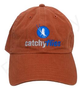 Simms x Catchy Flies Logo 6 Panel Cap Simms Orange