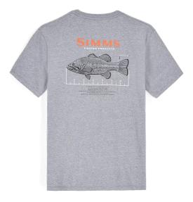 Simms Bass Ruler T-Shirt Athletic Heather