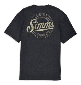 Simms Circle Lockup T-Shirt Charcoal Heather