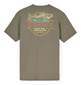 Simms Neon Draft T-Shirt Army Green