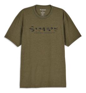 Simms Shroud Fill Logo T-Shirt Military Heather