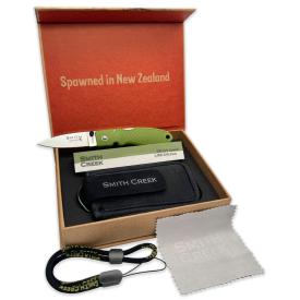 Smith Creek Pike Tooth Folding Knife Kit Moss Green