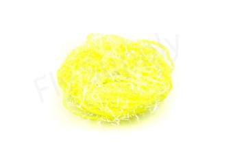 Micro Ice Blue Straggle Chenille Fluo Yellow