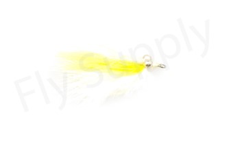 Crazy Charlie Marabou Yellow & White #6