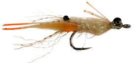 Catchy Flies - CF 322 TR - Permit Light Cream/Orange legs/ Black Eyes #4