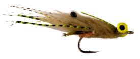 Catchy Flies - CF 325 TR - Permit Light Olive/Green legs/ Fl Yellow Eyes #4