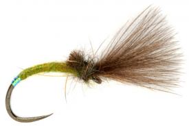 Fulling Mill Procter's Pearly Butt Olive Emerger Barbless #14