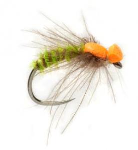Fulling Mill Procter's Spent Caddis Barbless Green & Orange