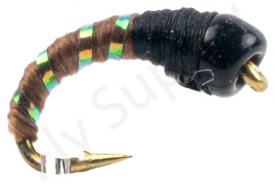 Euro Flies Black Bead Head Emerger #18