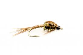 Euro Flies Brass Pheasant Tail Copper #16
