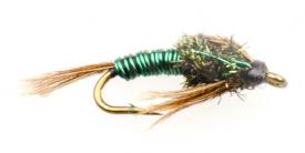 Euro Flies Brass Pheasant Tail Green #20