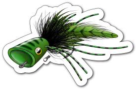 Cling Bass Popper Sticker