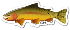 Cling Golden Trout Sticker