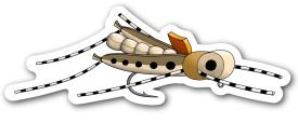 Cling Tan Grasshopper Sticker