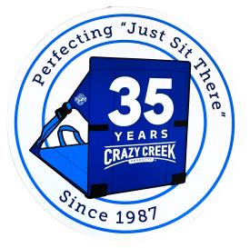 Crazy Creek 35 Years Sticker