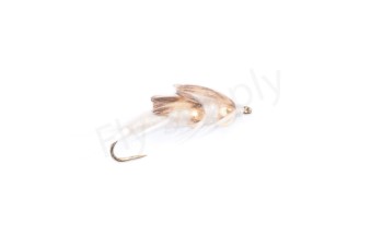 Euro Flies Double Biot Stone Fly White #8