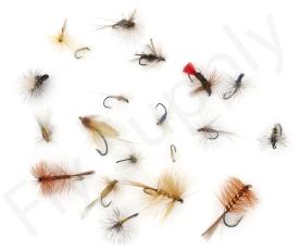 Euro Flies & Fulling Mill Dry Fly Selection 20 Flies No20