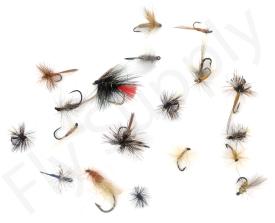 Euro Flies & Fulling Mill Dry Fly Selection 20 Flies No4
