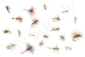 Euro Flies & Fulling Mill Dry Fly Selection 20 Flies No45