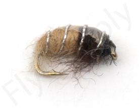 Euro Flies Caddis Larva Tan #16