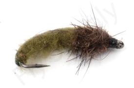 Euro Flies Caseless Caddis Olive #14