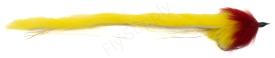 Euro Flies Classic Pike Bunny Yellow/Red Head Streamer #4/0