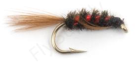 Euro Flies Diawl Bach Nymph Fluo Red #12