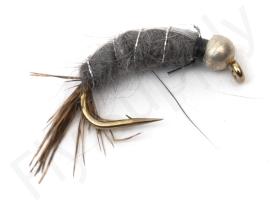Euro Flies Goldbead Grey Shrimp Nymph #8
