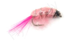 Euro Flies Goldbead Pink Shrimp Nymph #14