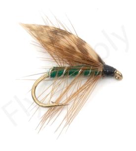 Euro Flies Green Peter Wet Fly #12