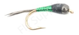 Euro Flies Perdigon Black/Green #12