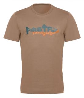 Firstfly Fish Font Icon T-Shirt Beige