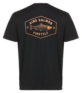 Firstfly King Salmon T-Shirt Black