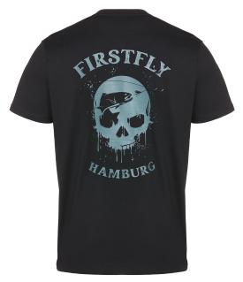 Firstfly Skull Trout T-Shirt Black