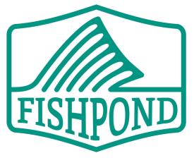 Fishpond Thermal Die Cut Dorsal Fin Aqua 4 Inch Sticker