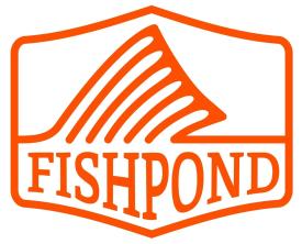 Fishpond Thermal Die Cut Dorsal Fin Orange 4 Inch Sticker