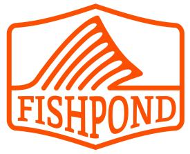 Fishpond Thermal Die Cut Dorsal Fin Orange 6 Inch Sticker