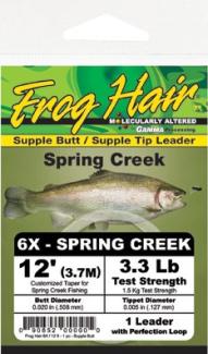 Frog Hair Spring Creek Leader 12 ft