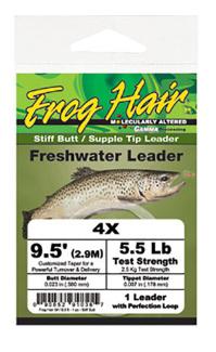 Frog Hair Stiff Butt Freshwater leader 9,5 ft