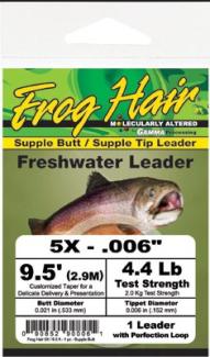 Frog Hair Supple butt Fresh water leader 9,5 ft