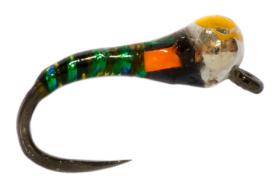 Fulling Mill Croston's Bung Buzzer Olive Barbless #14 - 2.5mm Yellow Spot