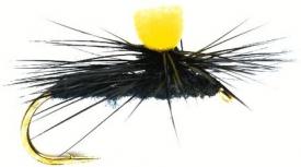 Fulling Mill Hi-Vis Para Black Gnat #16