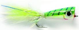 Fulling Mill Mylar Popper Chartreuse/White #2/0