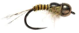 Fulling Mill Olive Quill Nymph Black Barbless #14