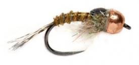 Fulling Mill Olive Quill Nymph Brown Barbless #12