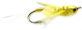 Fulling Mill Yellow may Emerger Barbless #16