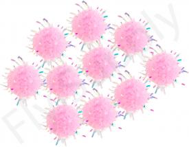 Glitter Eggs Salmon Pink 10pc
