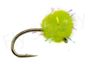 Euro Flies Glitter Salmon Egg Chartreuse #16