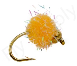 Euro Flies Glitter Salmon Egg Goldbead Cheese #10
