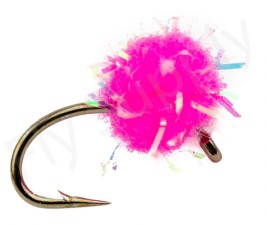Euro Flies Glitter Salmon Egg Hot Pink #16